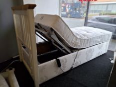 Body-ease adjustable 3ft single bed frame with Bentley designs headboard and single mattress rrp. £