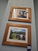 2 x Wooden framed scenic pictures