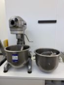 Hobart AE200 commercial countertop mixer with 3 attachments and two bowls (240V)
