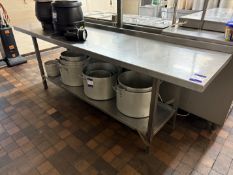 Two tier prep table with splashback