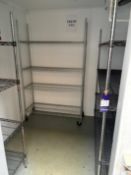 7 various wire rack storage shelves