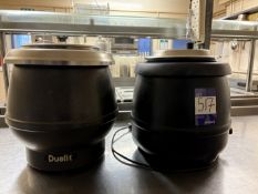 1x Buffalo and 1x Dualit Soup Warmers