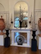 Selection of decor to include vases (including 3 to side of reception hallway) display planters, can