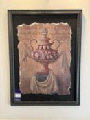 8 assorted framed artwork