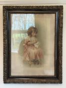 Pair of ornate framed pieces of artwork