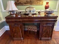 Twin pedestal sideboard. 1510mm x 660mm x 930mm high