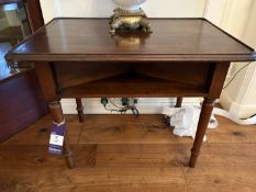 Side table. 900mm x 600mm x 720mm and small display cabinet