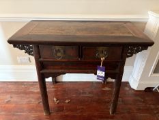 2 drawer sidetable. 1050mm x 530mm x 880mm high