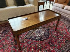 Low level wooden coffee table. 1070mm x 435mm x 490mm high