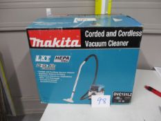 Makita DVC151LZ Corded & Cordless 110 Volt Vacuum Cleaner (Unused)