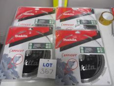 (4) Makita B-67278 TCT Makforce Circular Saw Blades for Wood (Unused)