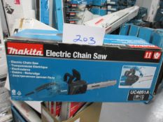 Makita UC4051A Electric Chainsaw, 400mm Bar Length 110 Volt (Unused)