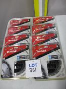 (8) Makita B-08202 TCT Circular Saw Blades for Wood (Unused)