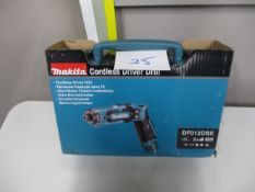 Makita DF012DSE Cordless Drill Driver with Battery, Charger & Drive Bits in Carrying Case (Unused)