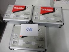 (3) Makita B-11972 7-Piece Ezychange Electricion's Holesaw Kits in Aluminium Cases (Unused)