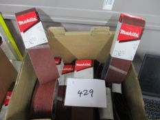 (16 Packs of 5) Makita Assorted Grit Abrasive Belts (Unused)