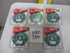 (5) Makita D-61123 Diamak Segmented Diamond Circular Saw Blades for Concrete/Brick (Unused)