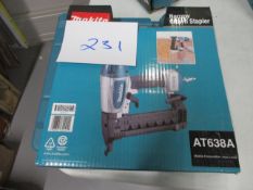 Makita AT638A Pneumatic Narrow Crown Stapler in Carrying Case (Unused)