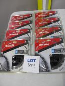 (8) Makita B-08202 TCT Circular Saw Blades for Wood (Unused)