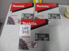 (3) Makita Efficut B-64630 TCT Circular Saw Blades 45 Teeth for Wood (Unused)