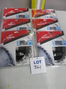 (6) Makita B-08903 TCT Makblade Circular Saw Blades for Wood (Unused)