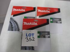 (3) Makita B-33451 TCT Circular Saw Blades for METAL (Unused)