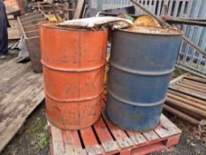 1 x Barrel of cutting oil and 1 x barrel of anti-freeze