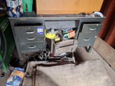 Steel double pedestal desk