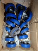 Box of 125mm rubber castor swivel wheels