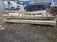 6 x Blocks of concrete railway sleepers