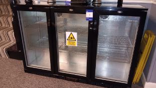 Polar GL004/05 hinged triple door bottle cooler, serial number CK230501331 – Located in reception