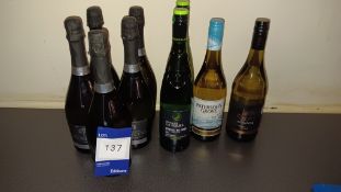 5 x Vino Spumante prosecco, 2 x Domaine La Serre, 1 x Patersons Grove Sauvignon Blanc, 1 x Jack