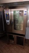 Rational SCC 101G Self cooking centre 10 grid combi oven, serial number G11SG09052181517 on
