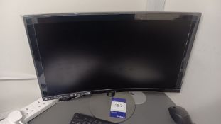 MSI Pro MP242C 24in curved LCD monitor, serial number PM0M073700526 (Jul 2023) – Located in