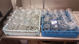 Approx 52 x Ikea VILJESTARK clear glass vase (excludes dishwasher crates) – Located in main kitchen