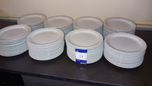 Approx 95 x Athena white dining plates – Located in dining area