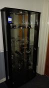 Freestanding glazed display 2 door cabinet (excludes contents) – Located in reception