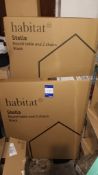 Habitat Stella round table and 2 chairs – Located in stock room