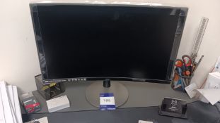 MSI Pro MP242C 24in curved LCD monitor, serial number PM0M073700523 (Jul 2023) – Located in