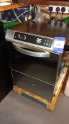 DC SG40ISD standard range 18-pint undercounter glasswasher, serial number 022003782 (May 2022) (