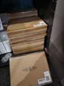 Approx 12 x Maison & White black faux leather 12-piece placement and coaster sets – Located in