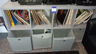 Kallax unit and contents of assorted vinyl records – Located in 1st floor communal guest area