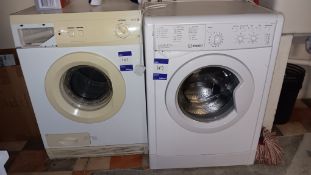 Indesit IWC71452 washing machine and unbadged tumble dryer – Located in staff laundry room