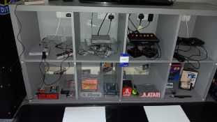 Retro gaming consols to include Mini Sony Playstation, Mini Atari Flashback, replica Nintendo ES and