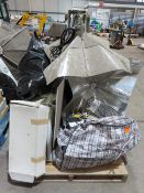 Pallet of air conditioners, fans and heat lamps etc.