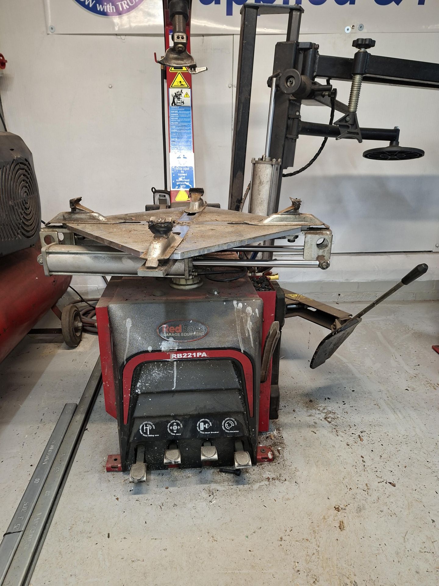 RedBack Model RB221PA Tyre Changer. Serial Number QT1891819. 240V