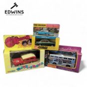 A Boxed Corgi Toys no 275 Rover 2000 TC, box window missing, a boxed Corgi CC52405 Monkeemobile