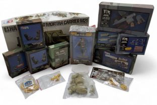 A Tamiya U.S. Half Truck 81mm Mortar Carrier M21, boxed; Verlinden Productions German Luftwaffe