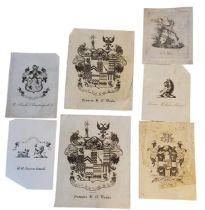 British bookplates/ex-libris labels, early 18th c and later, including Thomas Holme Maude, Glaton,