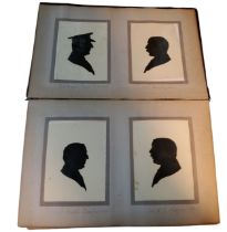 English School, early 20th century, fifty-six portrait silhouettes, cut by G B Mountford, head and